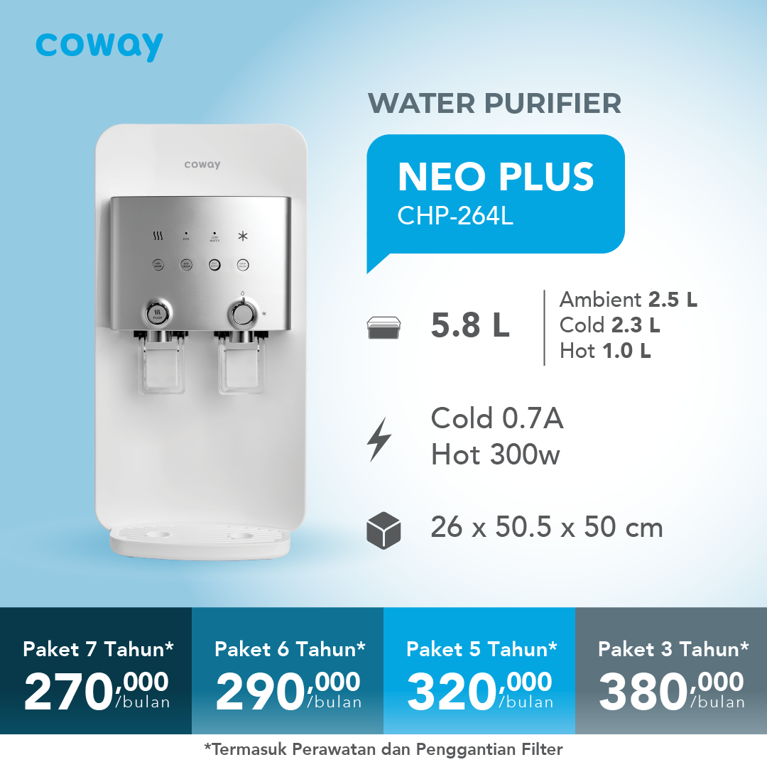 Neo Plus Coway - solusi air minum sehat dan praktis